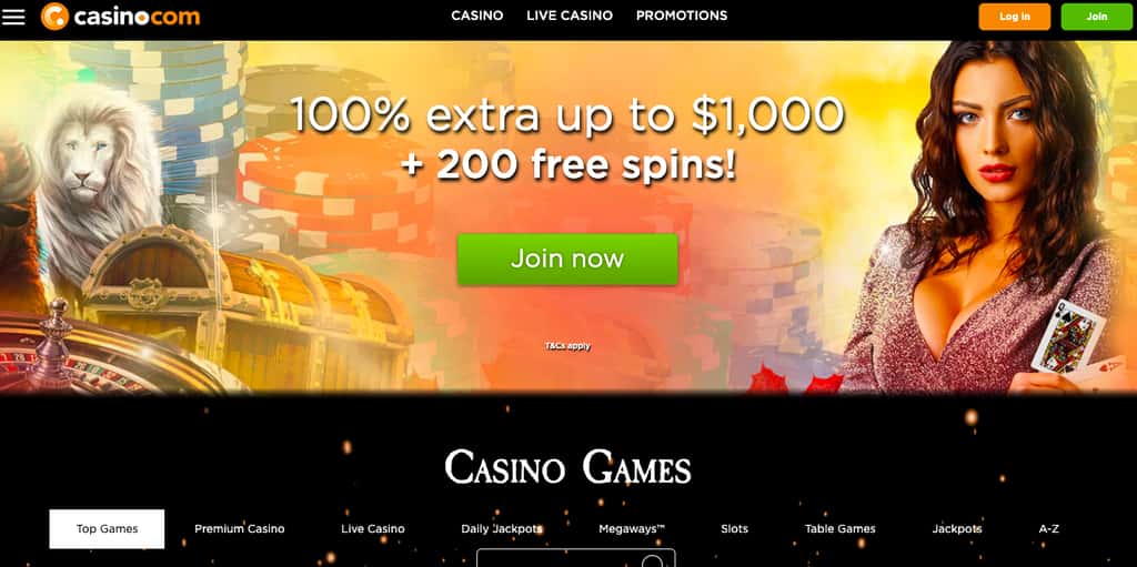 casino.com homepage - bingo Canada