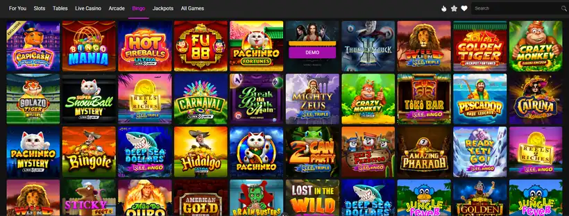 JackpotCity Canada video bingo game lobby